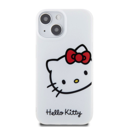 Hello Kitty IML Head Logo Zadní Kryt pro iPhone 15 White , HKHCP15SHCKHST