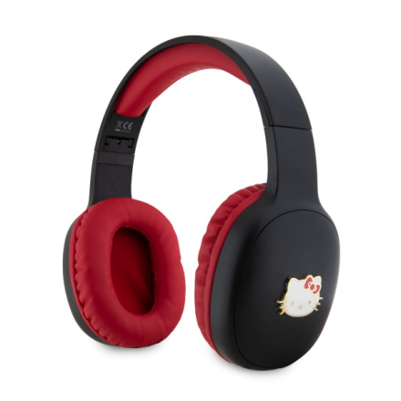 Hello Kitty Bicolor Kitty Metal Head Logo Bluetooth Stereo Headphones Black, HKBHA1BKHLMK