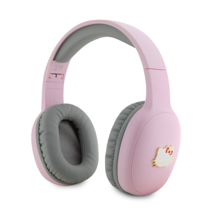 Hello Kitty Bicolor Kitty Metal Head Logo Bluetooth Stereo Headphones Pink, HKBHA1BKHLMP