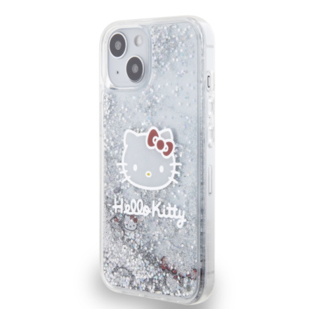 Hello Kitty Liquid Glitter Electroplating Head Logo Zadní Kryt pro iPhone 12/12 Pro Transparent, HKHCP12MLIKHET