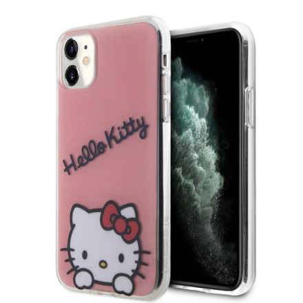 Hello Kitty IML Daydreaming Logo Zadní Kryt pro iPhone 11 Pink, HKHCN61HKDSP