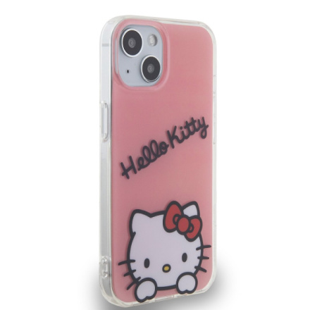 Hello Kitty IML Daydreaming Logo Zadní Kryt pro iPhone 13 Pink, HKHCP13MHKDSP