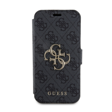 Guess PU Leather 4G Metal Logo Book Pouzdro pro iPhone 15 Pro Grey, GUBKP15L4GMGGR