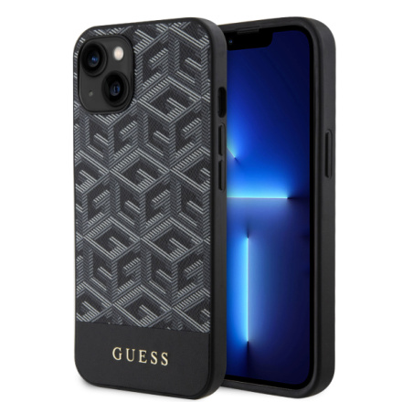 Guess PU G Cube MagSafe Zadní Kryt pro iPhone 15 Black, GUHMP15SHGCFSEK