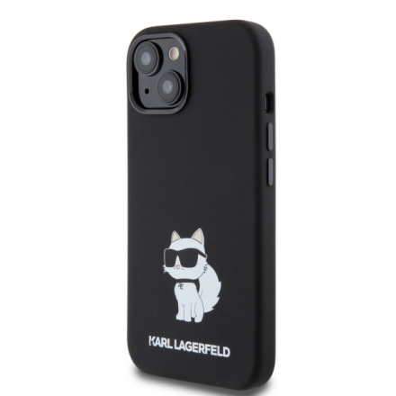 Karl Lagerfeld Liquid Silicone Choupette NFT Zadní Kryt pro iPhone 15 Black, KLHCP15SSNCHBCK