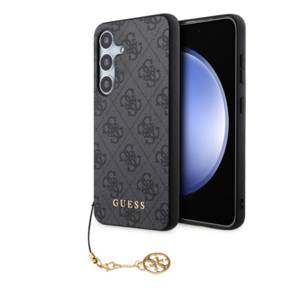 Guess 4G Charms Zadní Kryt pro Samsung Galaxy S24+ Grey, GUHCS24MGF4GGR