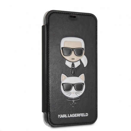 KLFLBKI61KICKC Karl Lagerfeld Karl and Choupette Book Pouzdro Black pro iPhone XR, 2440861