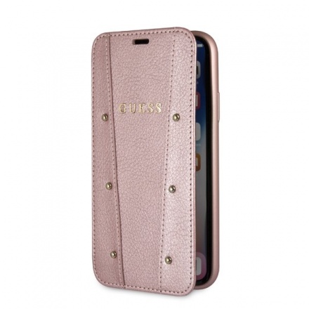 GUFLBKI65KAILRG Guess Kaia Book Case Rose Gold pro iPhone XS Max, 2440616