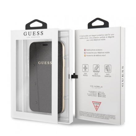 GUFLBKI65KASABK Guess Kaia Book Case Black pro iPhone XS Max, 2440617