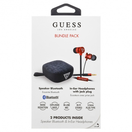 GUBPERSPRE Guess Bundle In-Ear Headphones + Bluetooth Speaker Red, 2442736