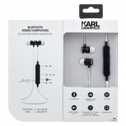 CGBTE07 Karl Lagerfeld Bluetooth Stereo Headset White, 2440883