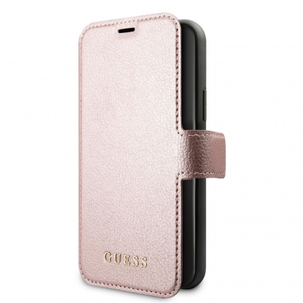 GUFLBKSN65IGLRG Guess Iridescent Book Pouzdro pro iPhone 11 Pro Max Black/Rose, 2448582