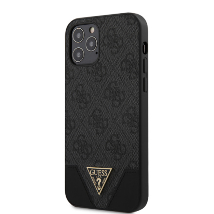 Guess 4G Triangle Zadní Kryt pro iPhone 12/12 Pro 6.1 Grey, GUHCP12MPU4GHBK