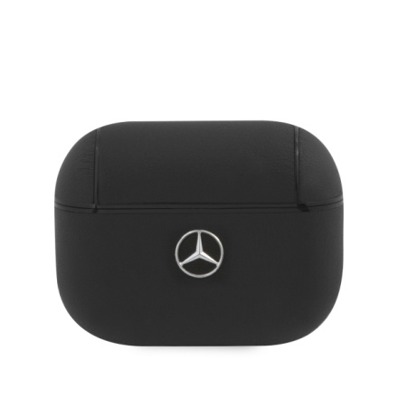 Mercedes Kožené Pouzdro pro AirPods Pro Black, MEAPCSLBK