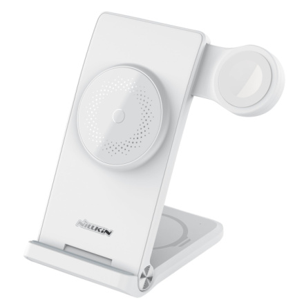 Nillkin PowerTrio 3v1 Bezdrátová Nabíječka MagSafe pro Apple Watch White (MFI), 57983112830