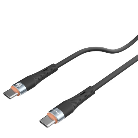 Nillkin Flowspeed Liquid Silicone Datový Kabel USB-C/USB-C 1,2m 60W Black, 57983116360