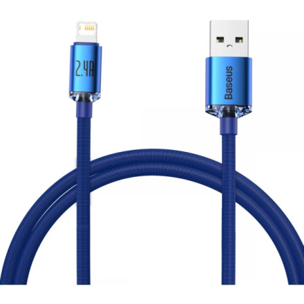 Baseus  Crystal Shine Series Datový Kabel USB - Lightning 20W 1,2m Blue, CAJY000003