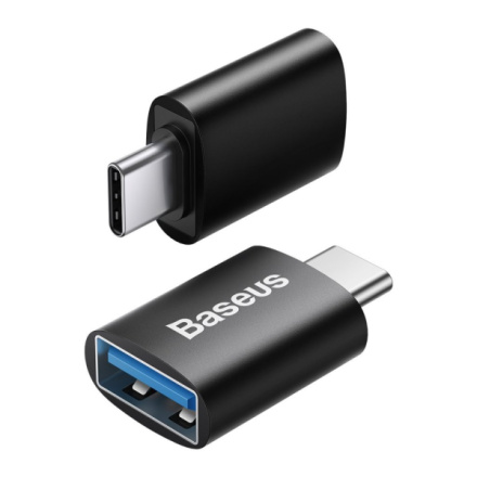 Baseus  Ingenuity Mini OTG Adaptér z USB-A na USB-C Black , ZJJQ000001