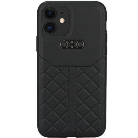 Audi Genuine Leather Zadní Kryt pro iPhone 11/XR Black, AU-TPUPCIP11R-Q8/D1-BK