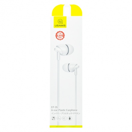 USAMS EP-39 In-Ear Stereo Headset 3,5mm White, 2449364