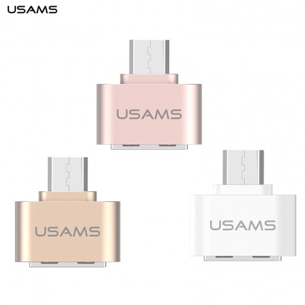 USAMS Adapter USB/microUSB/OTG White (EU Blister), 28227