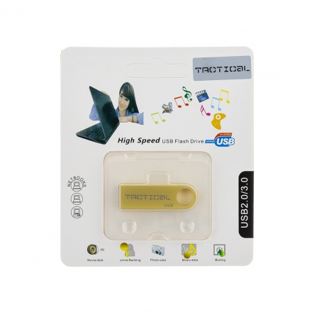 Tactical USB 2.0 32GB Gold (EU Blister), 2439936