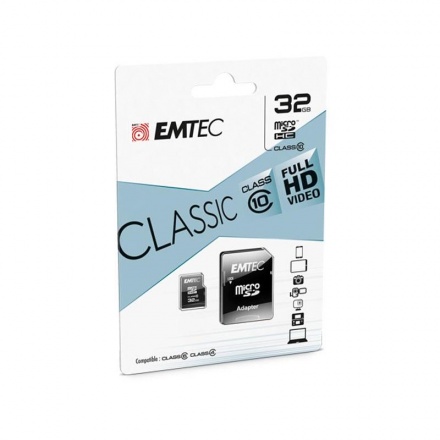 microSDHC 32GB Emtec Class 10 w/a (EU Blister), 2441140