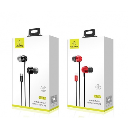 USAMS EP-31 In-Ear Stereo Headset Type C Black, 2442752