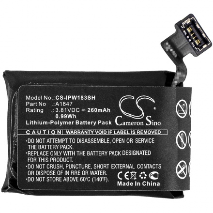 CS-IPW183SH Baterie 260mAh Li-Pol pro Apple Watch Series 3 38mm A1860, 2449397