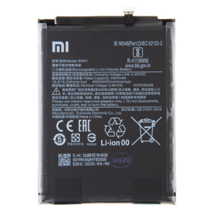 BN51 Xiaomi Original Baterie 4900mAh (Service Pack), 46BN51W02093