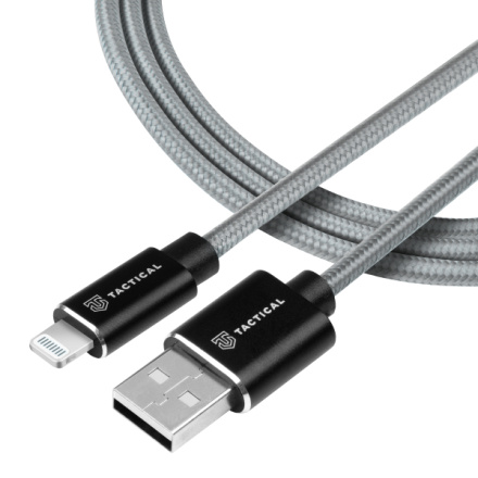 Tactical Fast Rope Aramid Cable USB-A/Lightning MFi 1m Grey, 57983104172