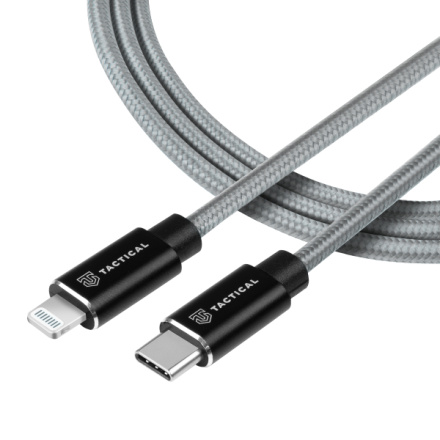 Tactical Fast Rope Aramid Cable USB-C/Lightning MFi 1m Grey, 57983104175