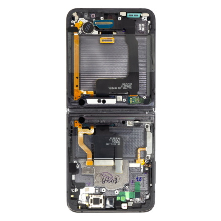 LCD display + Dotyk + Přední Kryt Samsung F721 Galaxy Z Flip 4 5G Graphite (Service Pack), GH82-29440A