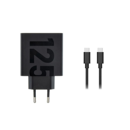 Motorola TurboPower Cestovní Nabíječka USB-C 125W vč. USB-C/USB-C Kabelu Black, MOTOCHAR125W