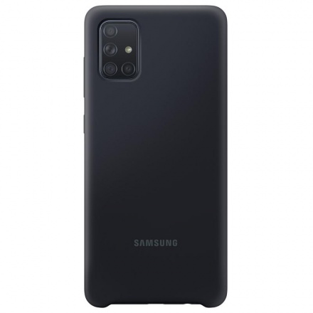 EF-PA715TBE Samsung Silikonový Kryt pro Galaxy A71 Black, 2450670