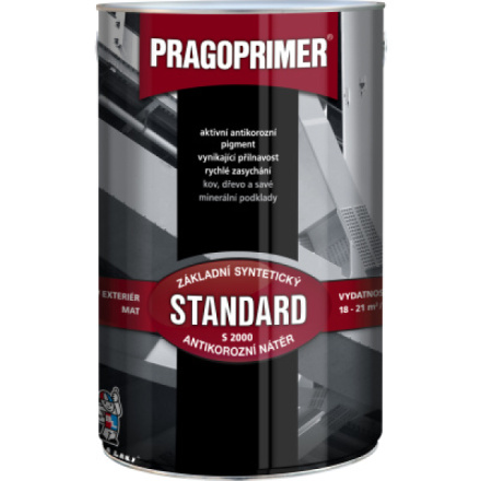 Pragoprimer Standard S2000 základní barva na kov, 0840 červenohnědá, 4 l
