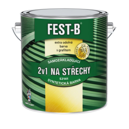 FEST-B S2141, antikorozní nátěr na železo, 0570 tmavě zelený, 2,5 kg