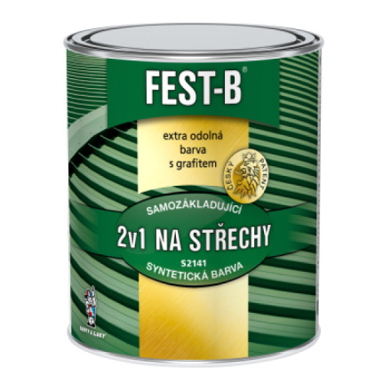 FEST-B S2141, antikorozní nátěr na železo, 0155 antracit, 0,8 kg