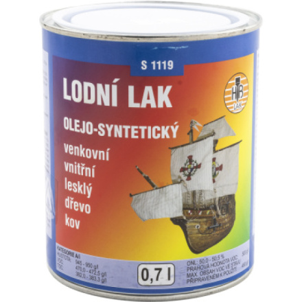 HB-Lak S1119, lodní lak, transparentní lak na lodě, 700 ml