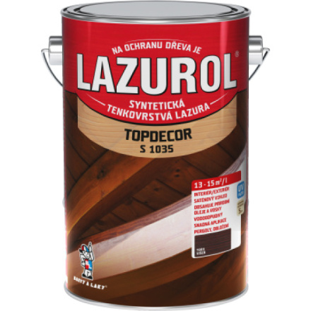 Lazurol Topdecor S1035 tenkovrstvá lazura na dřevo T083 višeň, 4,5 l