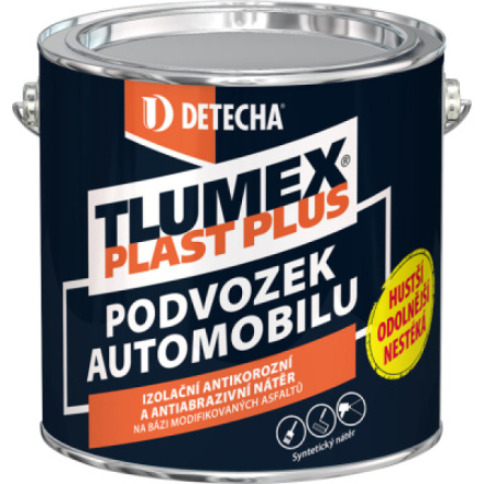 Tlumex Plast Plus antikorozní barva na auto a podvozek, černá, 2 kg