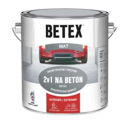 Betex  S2131 2v1 základní i vrchní barva na beton 0510 zelená, 2 kg