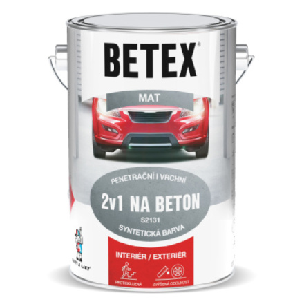 Betex  S2131 2v1 základní i vrchní barva na beton 0840 červenohnědá, 5 kg