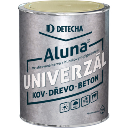 Detecha Aluna barva na kov beton dřevo s obsahem hliníku, stříbřitá, 0,8 kg