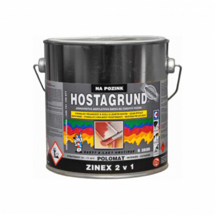 Hostagrund Zinex 2v1 S2820 barva na pozink, Ral 9005 černá, 2,5 l