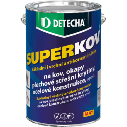 Detecha Superkov základní i vrchní barva na kov, šedý mat, 5 kg