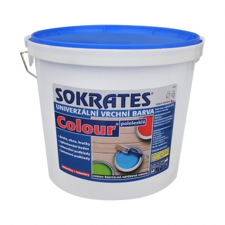 Sokrates Colour pololesk univerzální vrchní barva na dřevo a kov, 0603 slonová kost, 5 kg