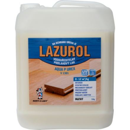 Lazurol Aqua P UREX V1301 mat odolný lak na dřevo bezbarvý, 5 kg