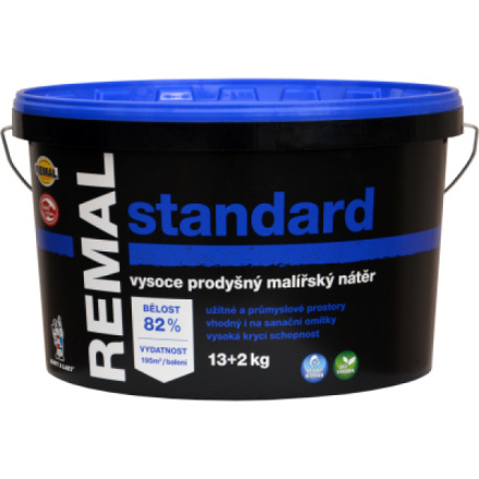 REMAL Standard vysoce prodyšná barva na zeď, 13+2 kg