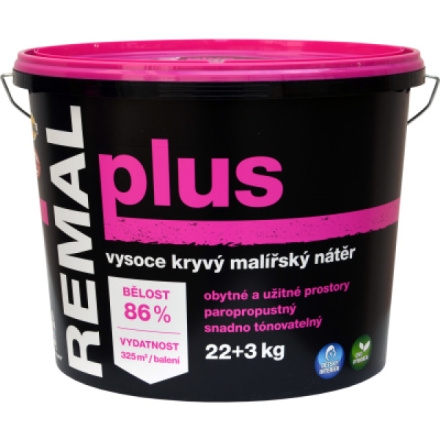 REMAL Plus vysoce kryvá barva na zeď, 22+3 kg